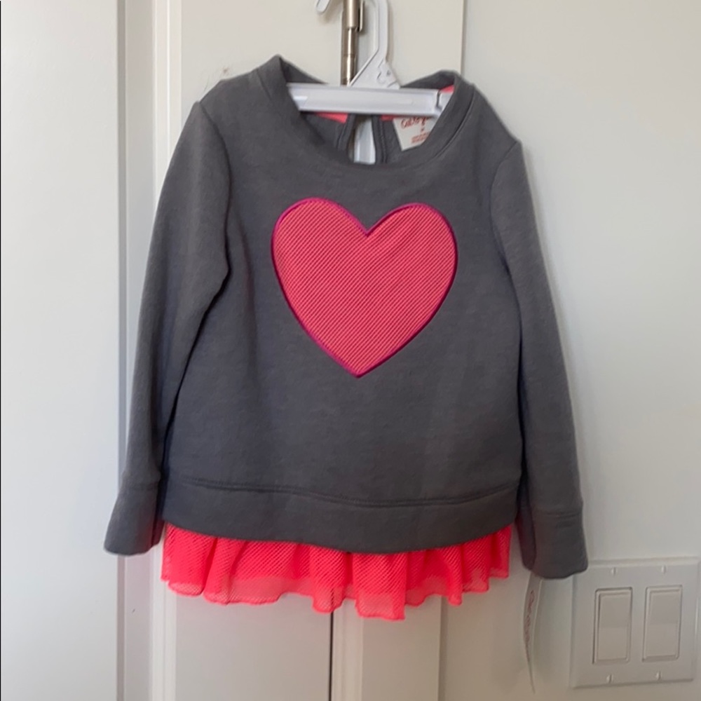 CAT & JACK GRAY & PINK SWEATSHIRT 3T